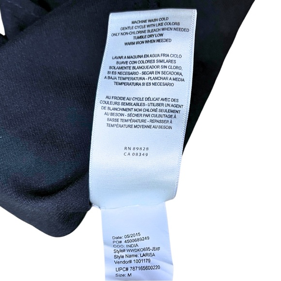 Kiind Of Larisa Dress Size Medium Jet Black Green Floral Asymmetrical Halter - Picture 5 of 5